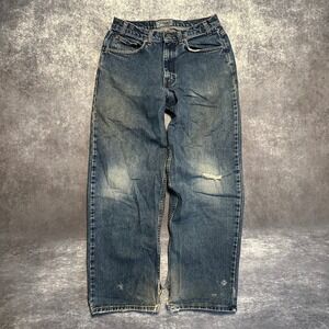 Vintage SONOMA Straight Leg Jeans Mens W32 L32 Blue Distressed Made In USA